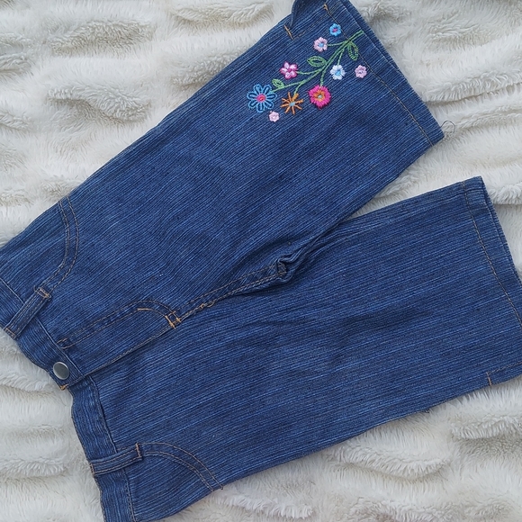 Bon bebe Infants Wide Leg Bluejean Capris Size 12m - Picture 2 of 4